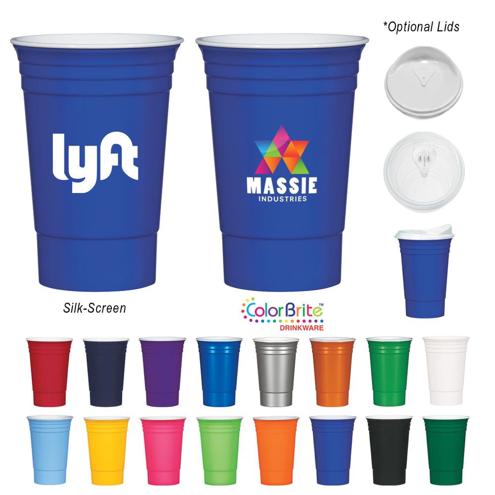 Order Plastic Cups with Mesh Lids
