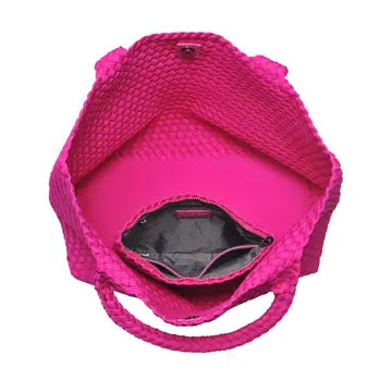 Sky's the Limit - Large Woven Neoprene Tote-Fuchsia
