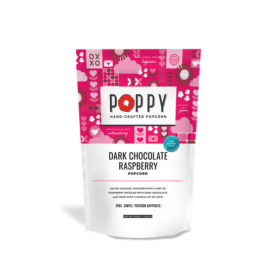 Poppy Dark Chocolate and Raspberry Popcorn