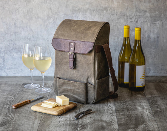 2 Bottle Insulated Wine & Cheese Cooler w/ Cheese Kit