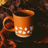 Fall Leaves Orange Stoneware Coffee Mug