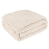 Pavilia Buttery Soft Fluffy Knit Blanket-Cream