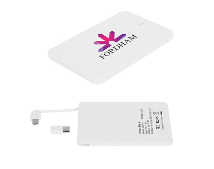 Slim 2500 MAH 3-In-1 Power Bank - Custom