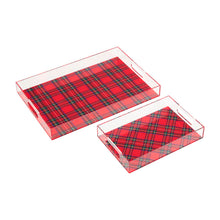  Tartan Acrylic Tray Set