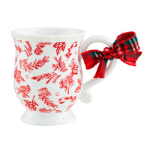  Holiday Print Mug with Bow