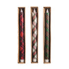 Flameless Tartan Taper Candles