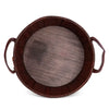 Splitwood Bowl W/Leather Handles