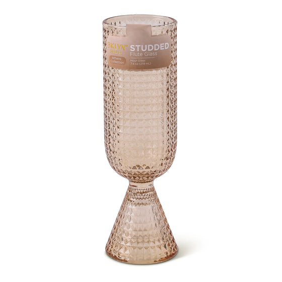 BKLYN Steel Co 7.4oz Studded Flute Glass