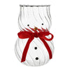 Snowman Wine Glass + Velvet Bow