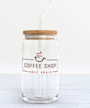 Coffee Beer Glass Can with Lid
