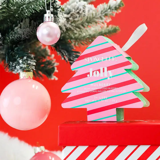 Spongellé Jolly - Mulberry Holiday Tree Buffer Christmas