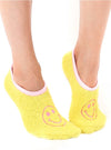 Living Royal Fuzzy Slipper Socks - Happy Face - Yellow