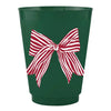Frost Cups - Red Striped Bow - Set of 8