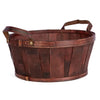 Splitwood Bowl W/Leather Handles