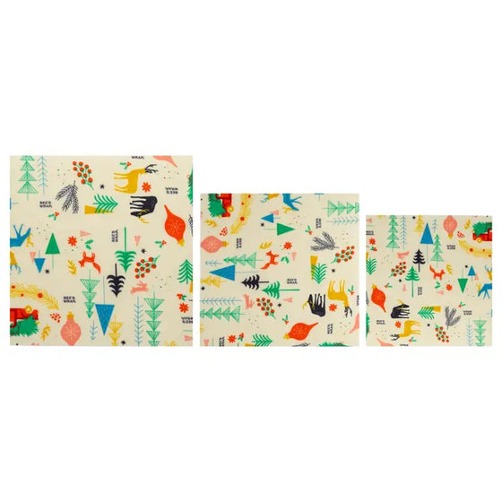 Winter Wonderland Assorted 3 Pack, Reusable Food Wraps