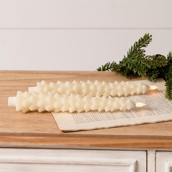 Led Candle - Ivory Christmas Tree Taper Set