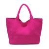 Sky's the Limit - Large Woven Neoprene Tote-Fuchsia