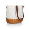 Coronado Canvas and Willow Basket Tote, (Beige Canvas)