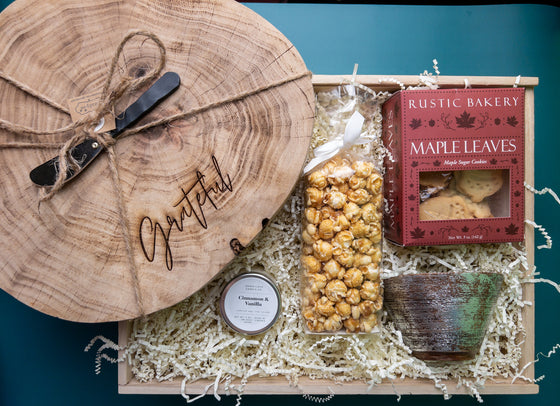 Grateful Board with Snacks & Candle Box