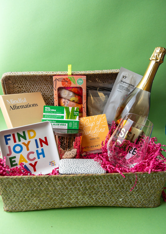Self Care Wellnss Gift Box with Wine