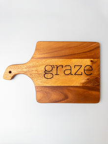  "graze" Acacia Cutting Board w/ handle