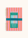 Cabana Stripes Harper Split-Spiral Notebook & Pen Set