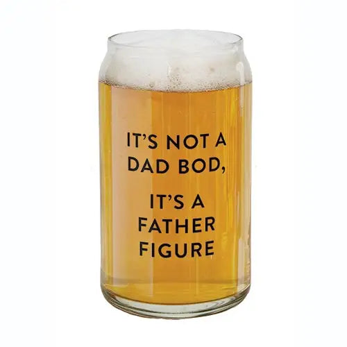 Father Figure Beer Can Glass