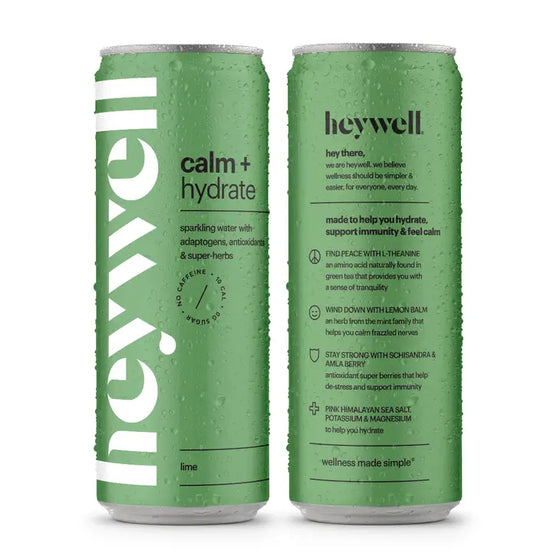 Heywell Calm + Hydrate Sparkling Lime 12 oz can