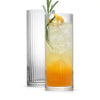 JoyJolt Elle Fluted Highball Juice Tumblers Glass - Set of 2