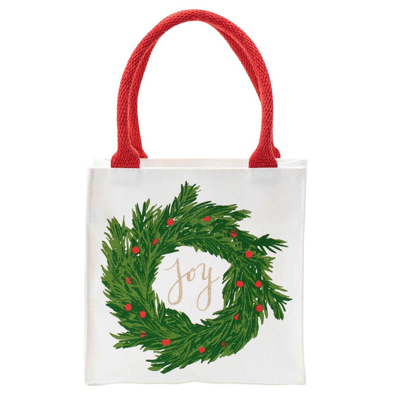 Joy Wreath Itsy Bitsy Reusable Gift Bag