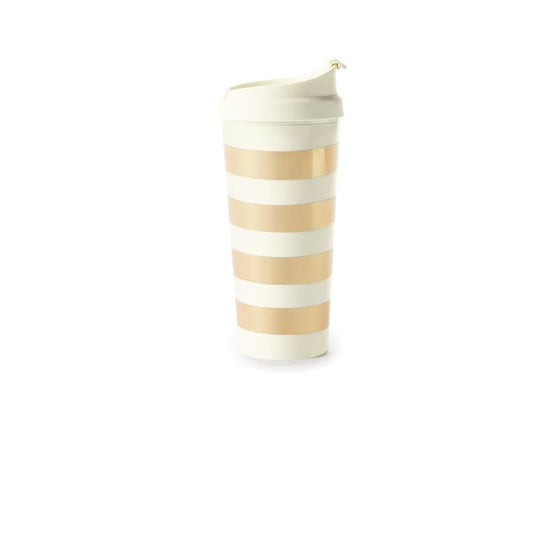 Kate Spade Gold Stripe Thermal Mug