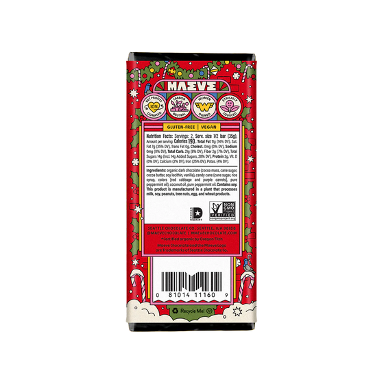 Candy Cane Dark Chocolate Truffle Bar