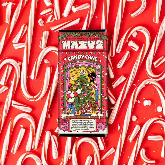 Candy Cane Dark Chocolate Truffle Bar