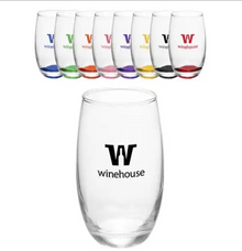  Brandable Mikonos Stemless Wine Glass