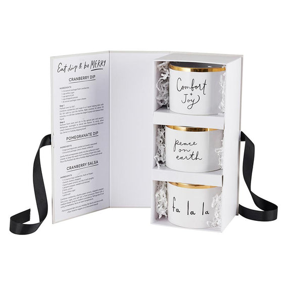 Eat, Dip & Be Merry Holiday Dip Bowl Gift