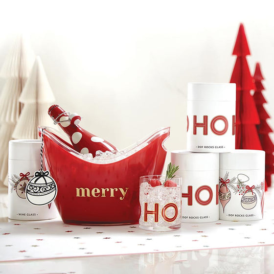 Merry Acrylic Beverage Bucket