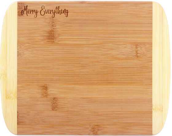 "Merry Everything" Bamboo Bar and Cheese Board