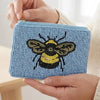 Seed Beaded Queen Bee Coin Purse