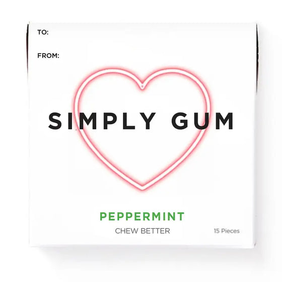 Simply Gum: Heart Box Peppermint Gum