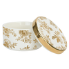 Gold Delft Trinket Dish with Lid