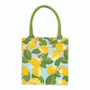 Lemon Blossoms Reusable Canvas Tote