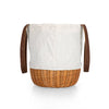 Coronado Canvas and Willow Basket Tote, (Beige Canvas)