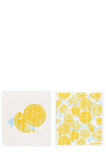  Lemon slices reusable sponge-cloth set of 2