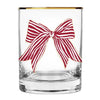 Dof Glass in Tube Packaging - Red Striped Bow