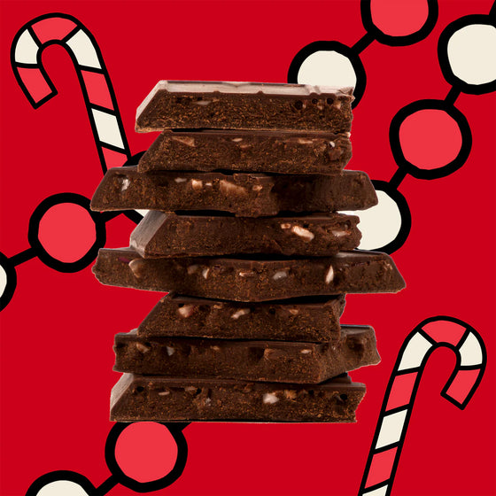 Candy Cane Dark Chocolate Truffle Bar