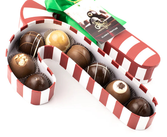 8 Piece Truffle Candy Cane Box