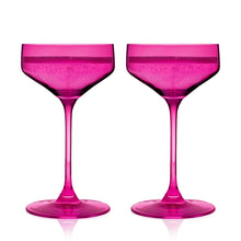  Reserve Nouveau European Crystal Coupes - Berry - Set of 2