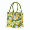 Lemon Blossoms Reusable Canvas Tote