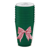Frost Cups - Red Striped Bow - Set of 8