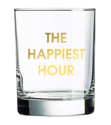  "Happiest Hour" Rocks Glass